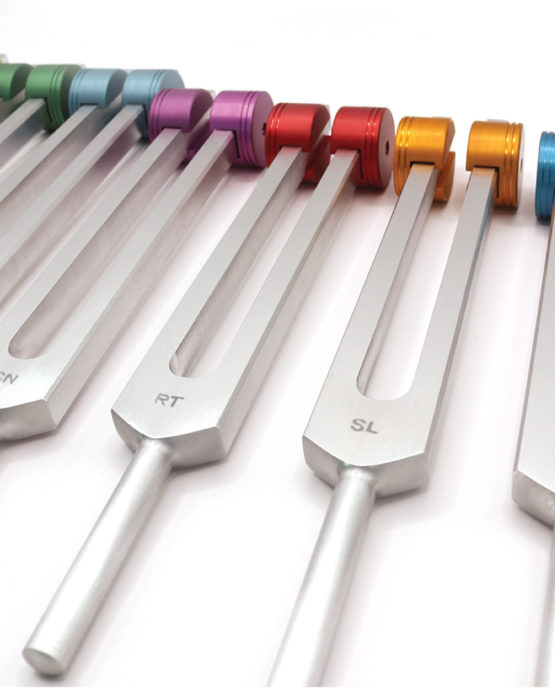 Set of 8 - Weighted Planetary Chakra Tuning Forks - Image 2